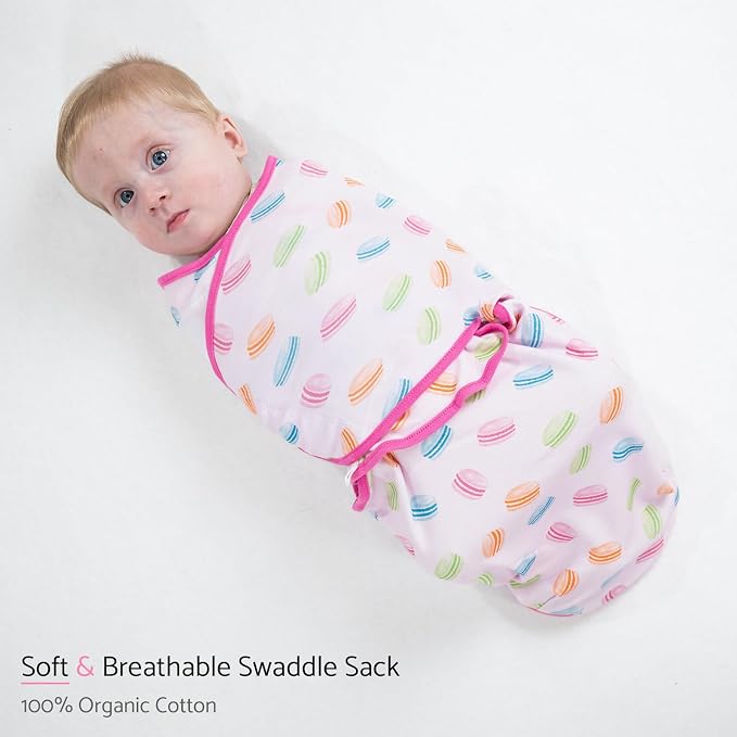 LollyBanks Baby Swaddles 100% Organic Cotton, 0-3 Months Baby Girl Swaddles - Image 4