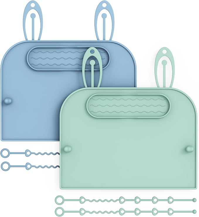 2Pack Silicone Placemats for Baby&Kid, Stain-Proof Non-Slip Baby Place Mat for by Unknown