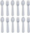 12 Pcs Kids Spoons and Forks Toddler Utensils Plastics Reusable Silverware Baby by Muulaii