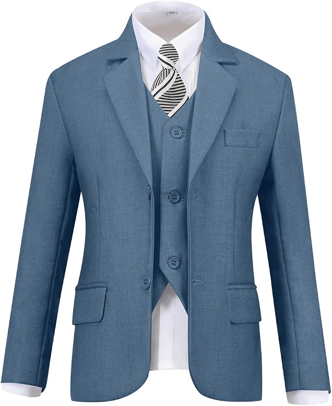 Visaccy Boys Suits Slim Fit Dress Clothes Ring Bearer Outfit - Image 3