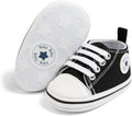 Meckior Baby Girls Boys Canvas Sneakers Soft Sole High-Top Ankle Infant First by Meckior