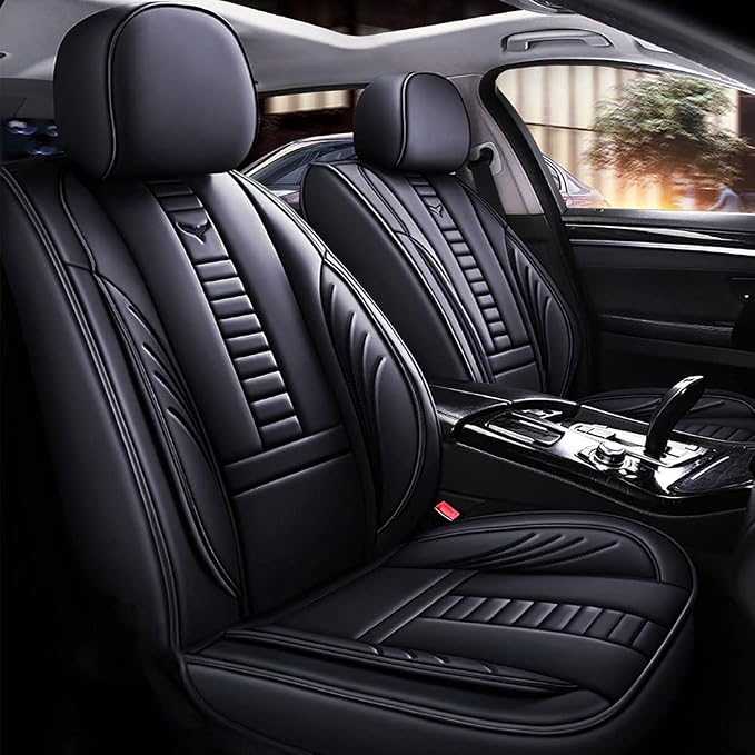 Waterproof 5 Car Seat Covers for Suzuki 1999-2025 95% Models, Premium Leather by Unknown