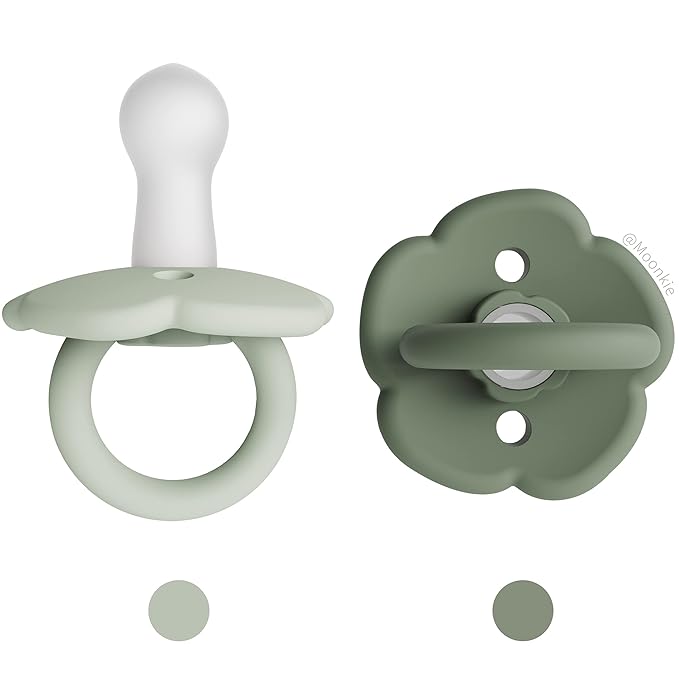 Moonkie Pacifiers Set of 2 | One-Piece Design Baby Pacifier by Moonkie