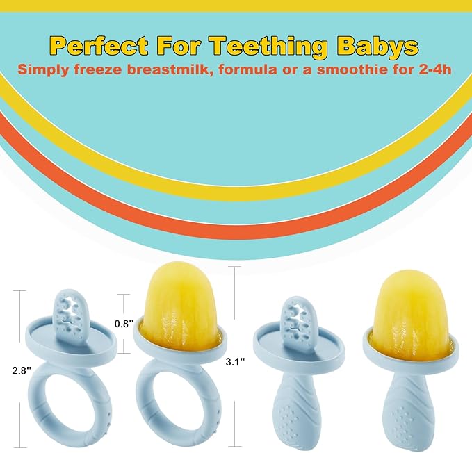 Toddler Popsicles Molds 1 Pack 4 Handle, BPA Free, Silicone Baby Popsicles - Image 5
