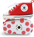 Meckior Baby Girls Boys Canvas Sneakers Soft Sole High-Top Ankle Infant First by Meckior