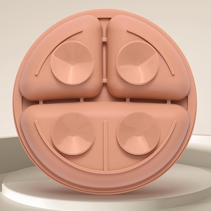 Silicone Baby Feeding Set, 2 Pack Divided Suction Plates - Image 5