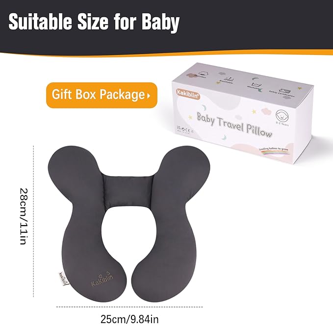 KAKIBLIN Baby Travel Pillow, Upgraded Baby Neck Pillow - Image 7