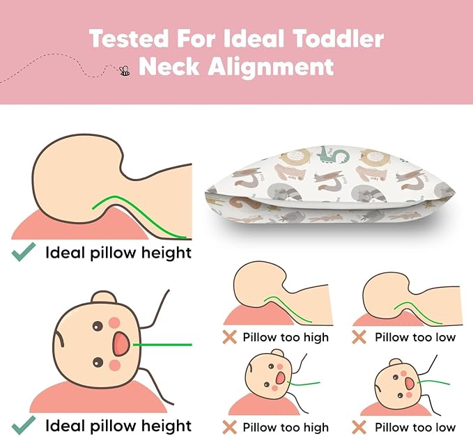 KeaBabies Toddler Pillow with Pillowcase, Jumbo 14X20 - Image 6