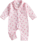 Balaflyie Baby Girl Button Down Pajamas Romper One-Piece Jumpsuit Long Sleeve by Balaflyie