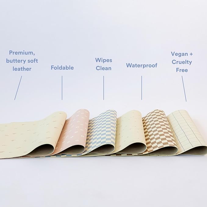 Ava + Oliver Vegan Leather Baby Changing Mat - Image 4