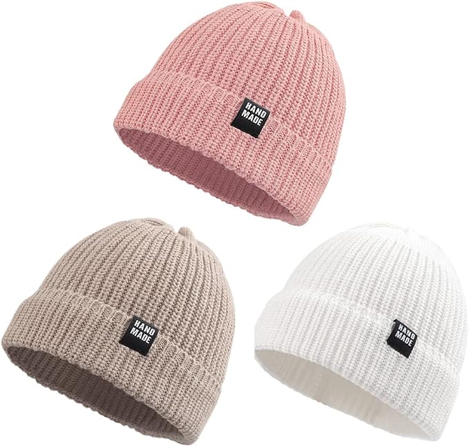 JANGANNSA Simple Knitted Baby Beanie Hip-Hop Boys Winter Hat Toddler Kids Bonnet by JANGANNSA