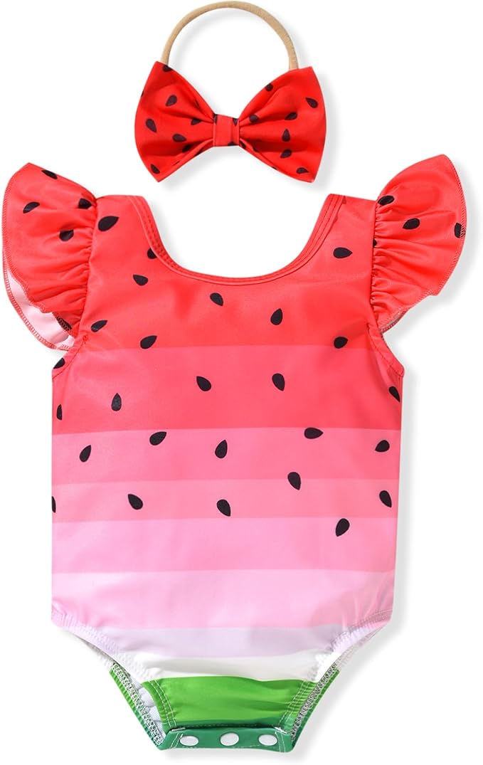 Toddler Girl Baby Ruffles Mermaid Fish Scale Swimsuit One Piece Swimwear by Hiha