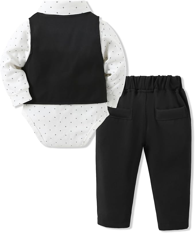 SANMIO Baby Boy Clothes Suits Infant Gentleman Outfit Collared Dress - Image 7