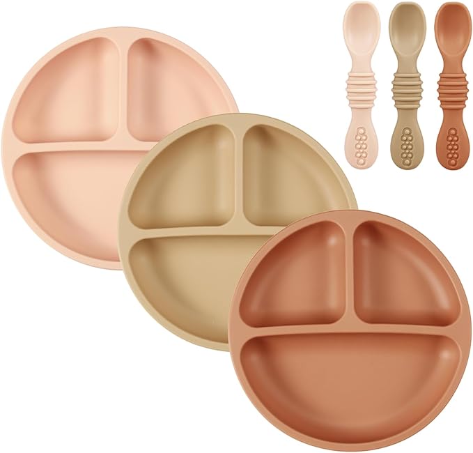 PandaEar 3 Pack Toddler Plates by PandaEar