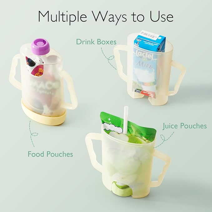 Momcozy Baby Pouch Holder No Squeeze, Baby Food & Juice Box Holder, Easy Grip - Image 2
