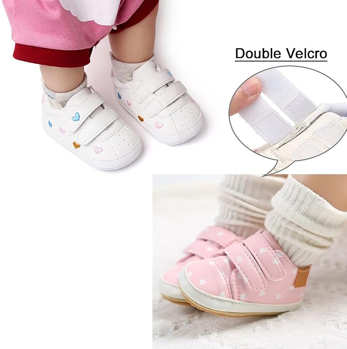 Clowora Baby Boys Girls Shoes Non-Slip Rubber Sole Sneakers Infant First - Image 2