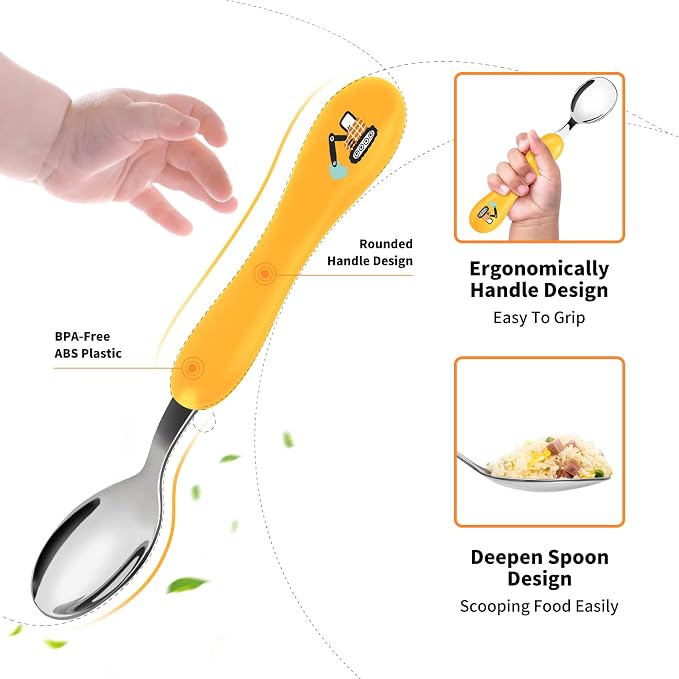 Lehoo Castle 6 Pieces Toddler Utensils, Kids Silverware - Image 5