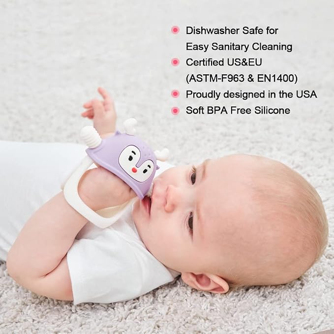 Smily Mia Never Drop Reindeer Silicone Baby Chewing Toy - Image 4