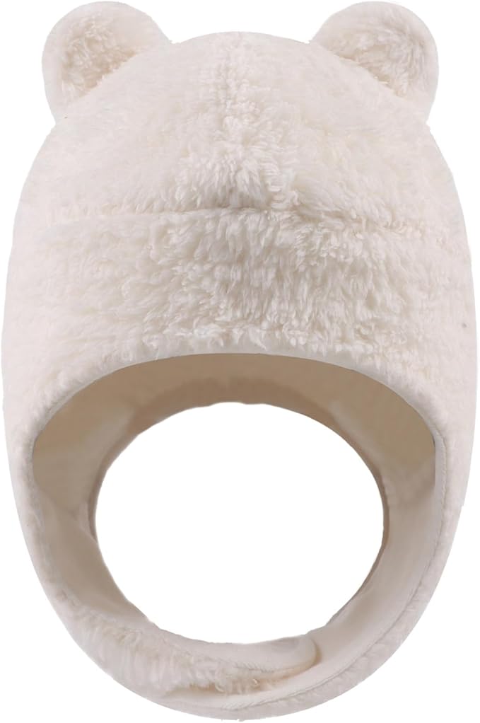 Bear Baby Winter Hat Toddler Earflap Beanie Unisex Infant Snow Cap Warm Fleece by Peecabe