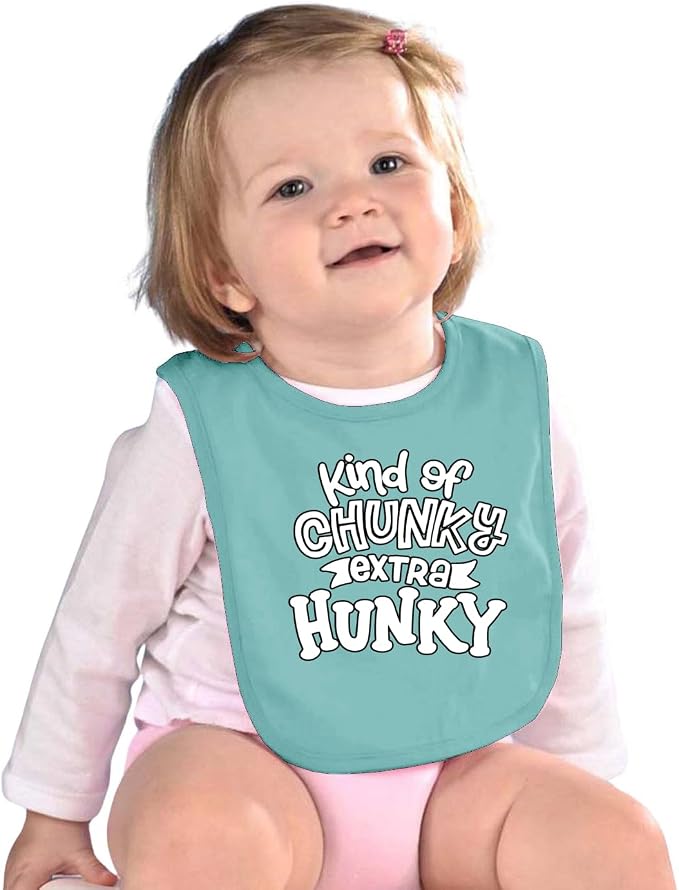 Wild Bobby Kind of Chunky Extra Hunky Humor Infant Premium Jersey Baby Bib - Image 2