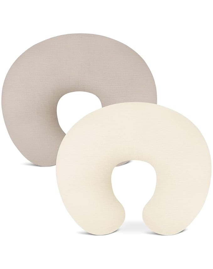 Nursing Pillow Covers 2 Pack, Muslin Nursing Cover by Wimist