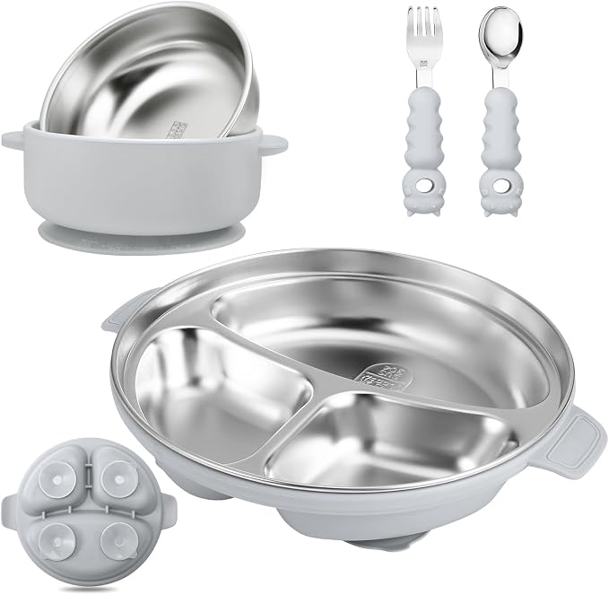 Stainless Steel Baby Plates by Wesketch