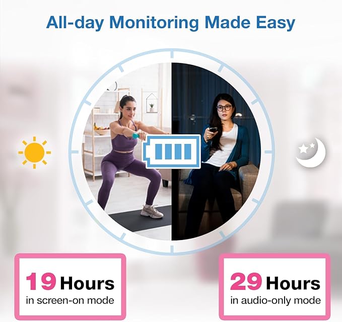 VTech VM923-2 Baby Monitor, 2.8”Screen, 1000ft Range, Pan-Tilt-Zoom, Night - Image 3