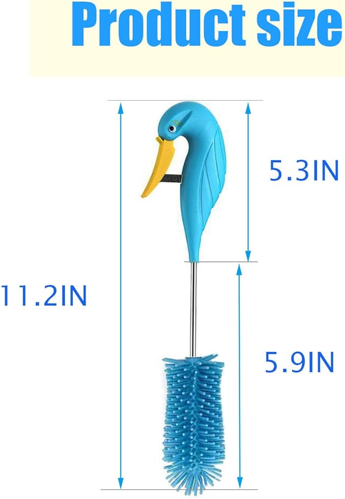 Water Bottle Cleaner Brush Semi-Automatic Silicone Bottle Brush - Image 6