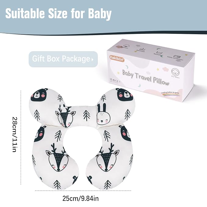 KAKIBLIN Baby Travel Pillow, Upgraded Baby Neck Pillows - Image 6