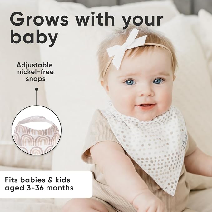 Copper Pearl 4 Pack Soft Cotton Baby Bibs - Image 6