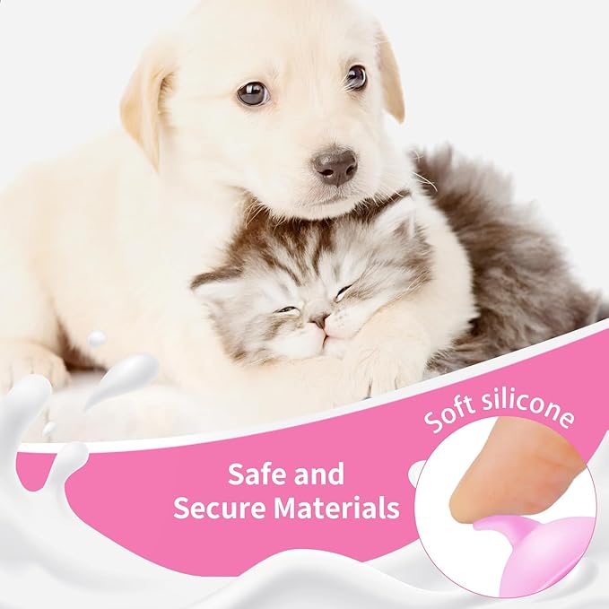 5Pack Kitten Bottle for Nursing Puppy Milk Kitten Bottles Feeding Kit Silicone - Image 3