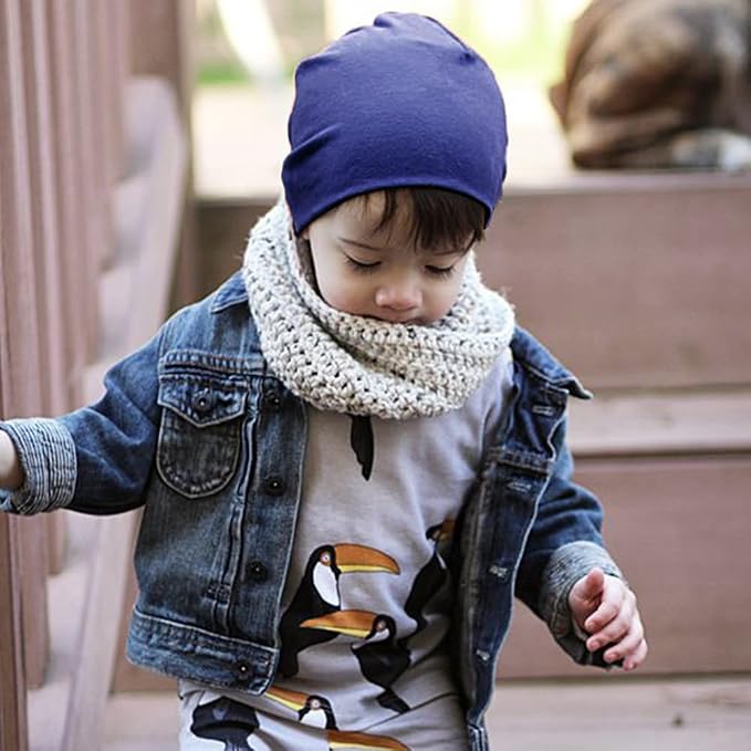 DRESHOW BQUBO 8 Pack Unisex Baby Beanie Hat Infant Toddler Kid Hats Baby Soft - Image 6