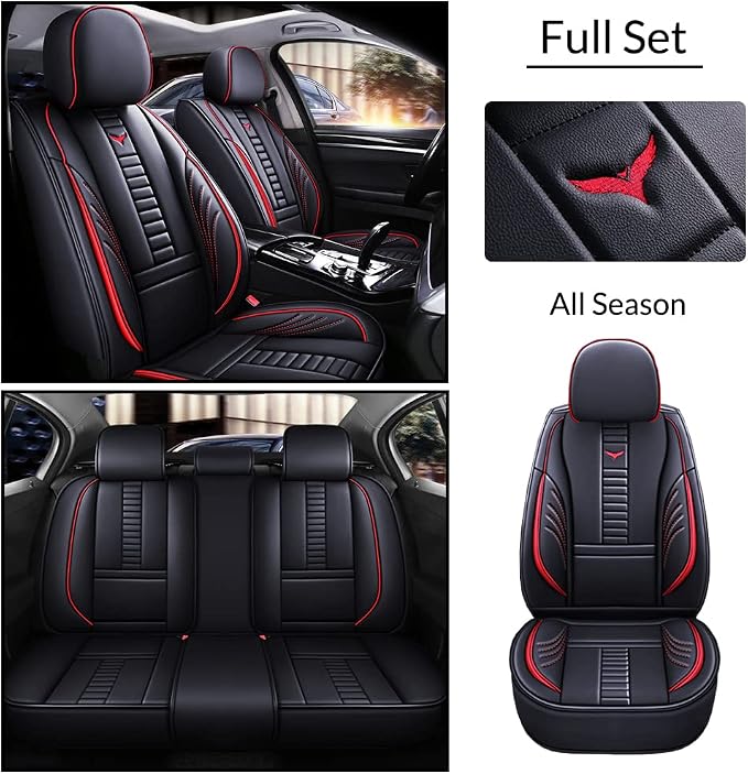 Waterproof 5 Car Seat Covers for Suzuki 1999-2025 95% Models, Premium Faux - Image 2