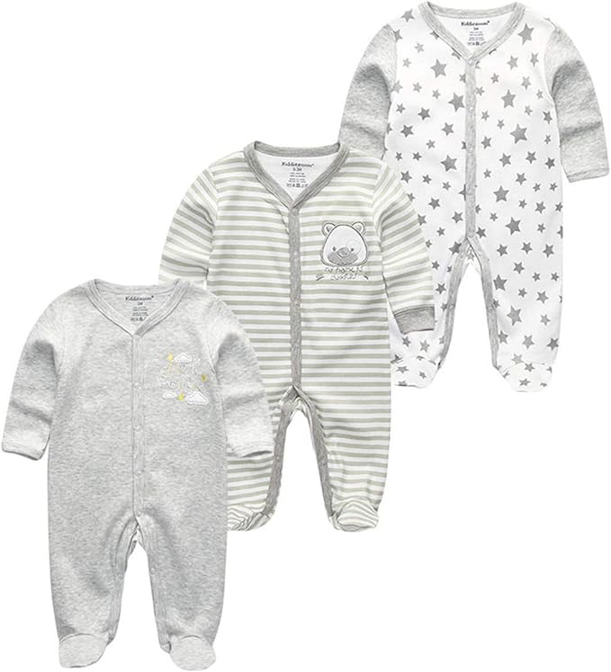 Kiddiezoom Baby and Toddler Boys'Snug Fit Footed One-Piece Romper Jumpsuit by Kiddiezoom