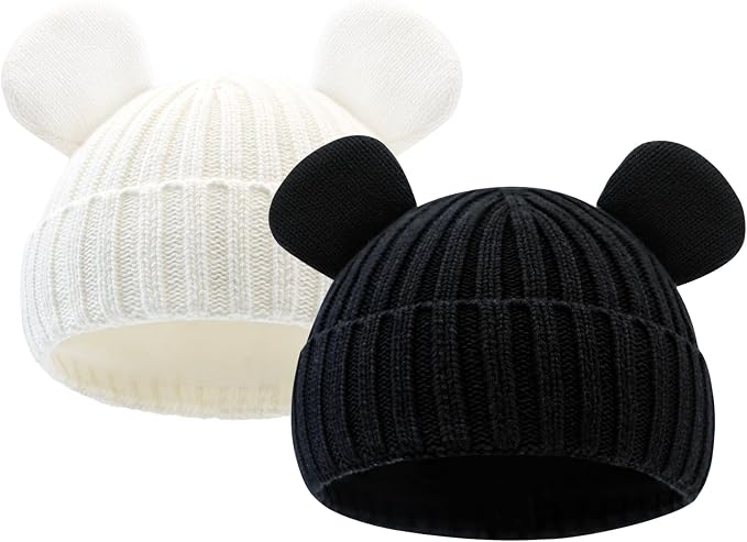 Toddler Boy Winter Beanie Baby Knit Hat Warm Girl Beanies Newborn Cute Hats by RUIKUNA