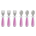 Munchkin® Raise™ Toddler Fork and Spoon Utensil Set, Rest Keeps Tip Off Table by Munchkin