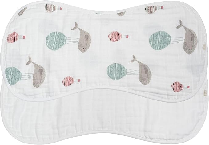 Ali+Oli 2-pk Muslin Burp Cloths - Image 5