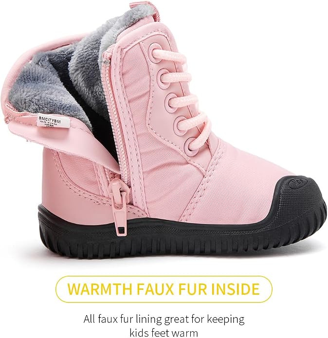 BMCiTYBM Toddler Baby Winter Snow Boots Boy Girl Faux Fur Warm Non Slip First - Image 4