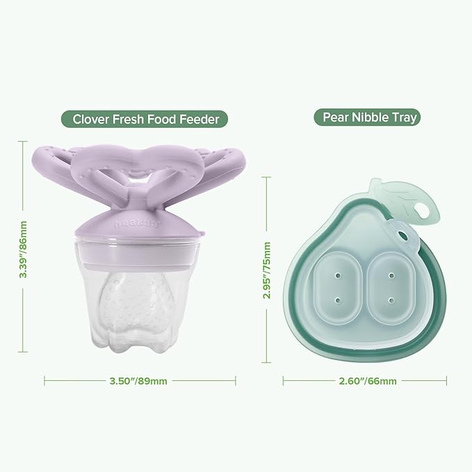 Haakaa Clover Baby Fruit Feeder Teether & Mini Freezer Nibble Tray – BPA-Free - Image 8
