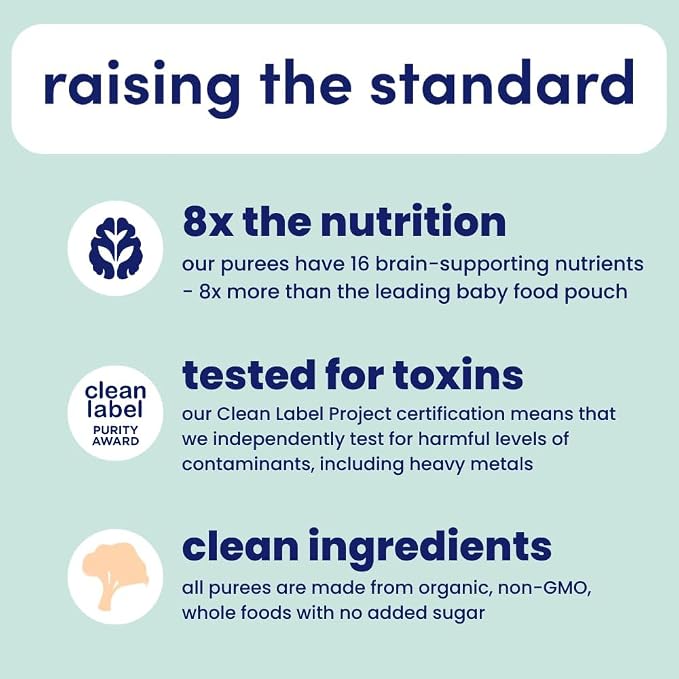 Cerebelly Organic Baby Food Pouches, Carrot Chickpea Purees, 16 Nutrients - Image 8