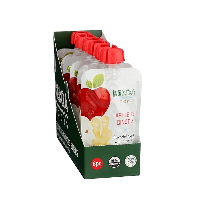 Kekoa Foods Apple & Ginger Baby Food Purée | 100% USDA Certified-Organic by KekoaFoods
