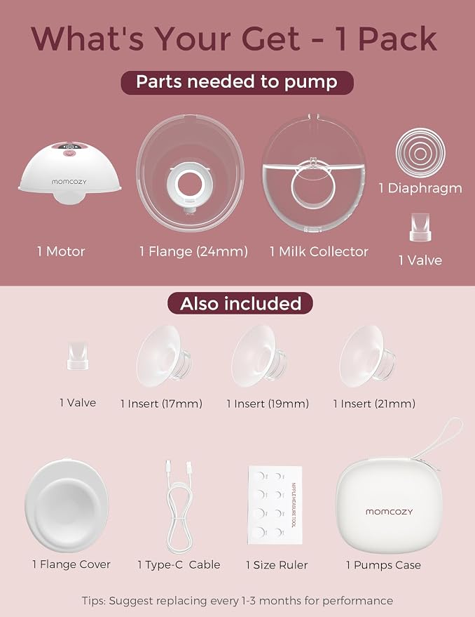 Momcozy M5 Hands-Free Wearable Breast Pump, Double-Sealed Flange - Image 7