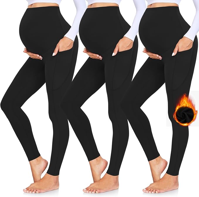 GROTEEN 3 Pack Women's Maternity Leggings by GROTEEN