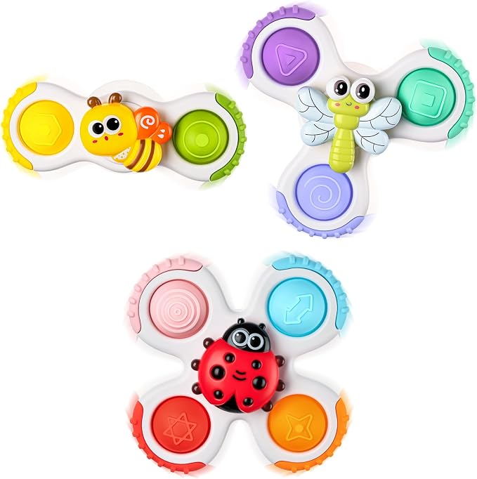 ALASOU 3PCS Pop Suction Cup Spinner Toys by ALASOUdedicatedforbabies