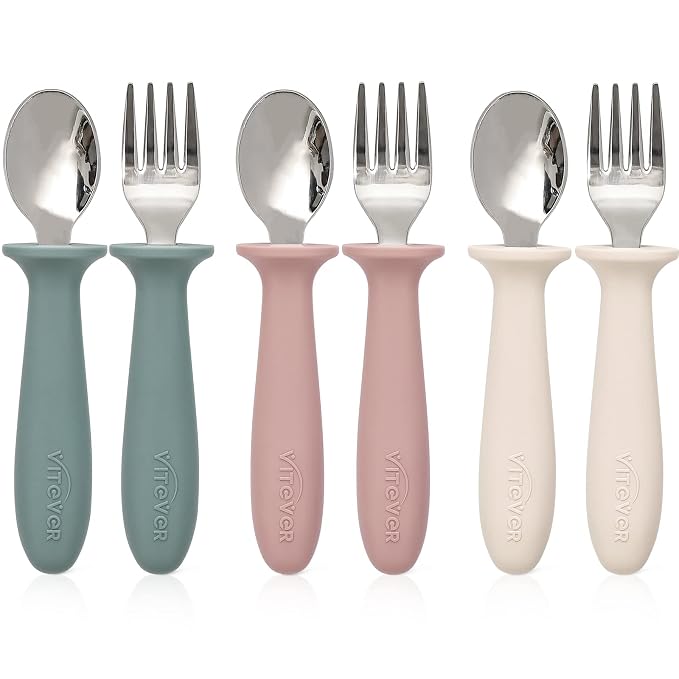 VITEVER 6 Pieces Toddler Utensils, Kids Silverware Set by VITEVER