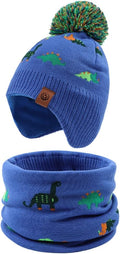 JANGANNSA Knitted Baby Hat Scarf Set Winter Warm Boys Girls Beanie Fleece by JANGANNSA