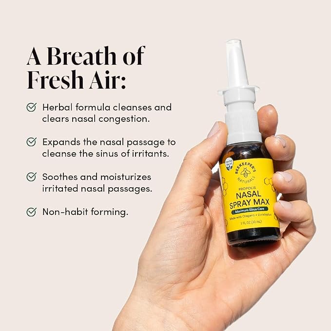 Beekeeper's Naturals Propolis Nasal Rinse Spray Max, Relief - Image 5