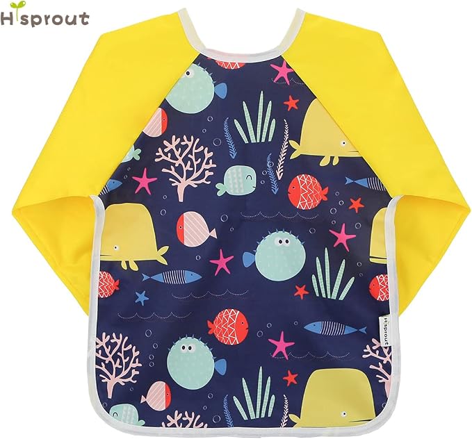 Infant Toddler Baby Waterproof Sleeved Bib, Bib - Image 2