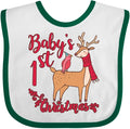 inktastic Baby's First Christmas Baby Bib by Inktastic