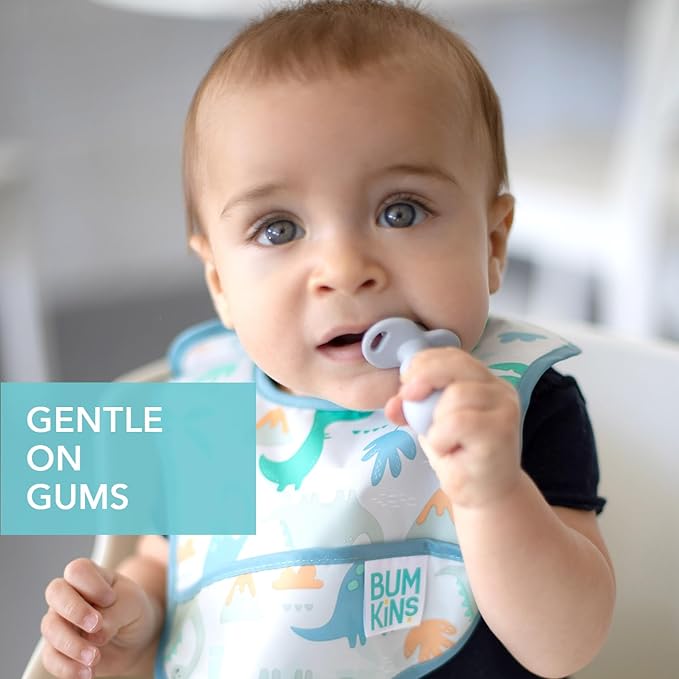 Bumkins Baby Utensils Set, Chewtensils Silicone Spoons - Image 2